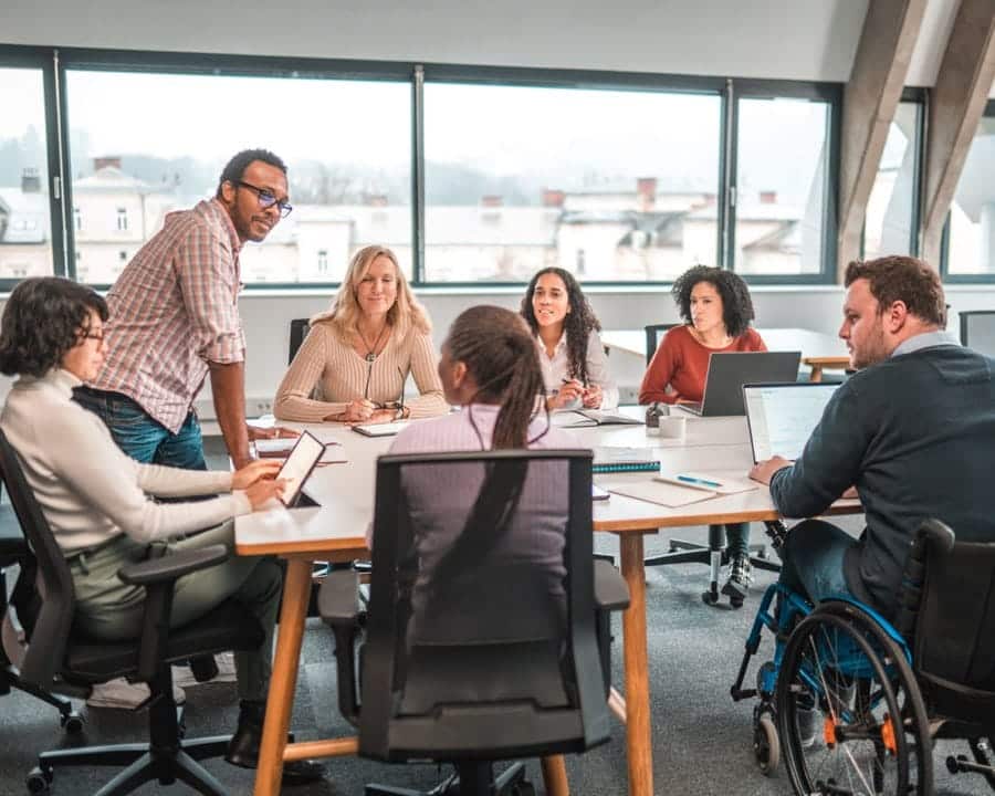 People in a business meeting